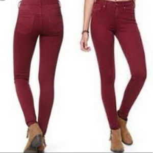 Pacsun Maroon Skinny Jeans